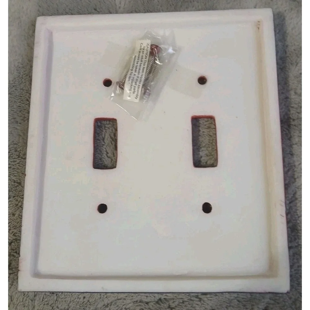 Springmaid Double Switch Plate Kashan‎ Purple Maroon Gold Accent Floral 5